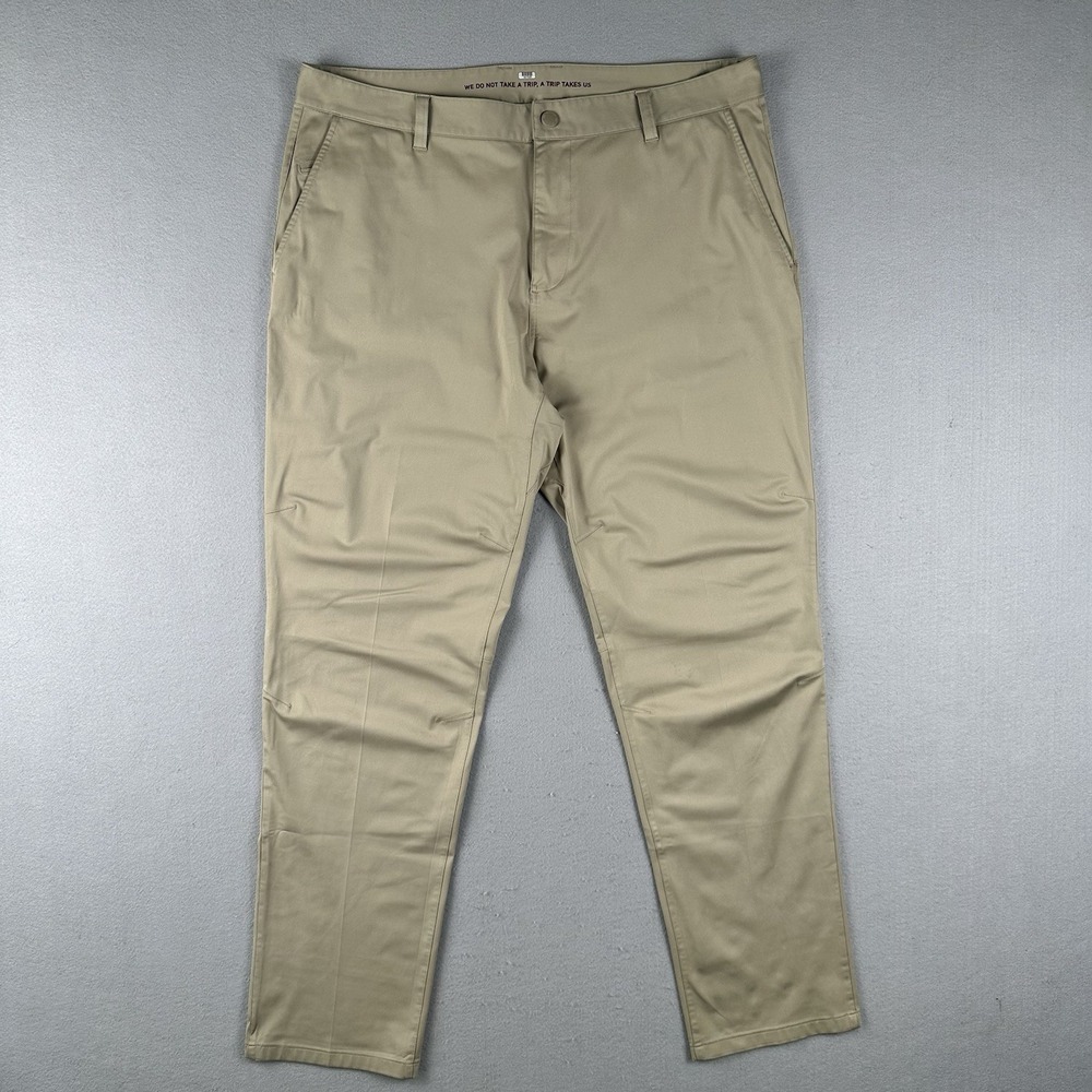 Rhone Commuter Pants Men's 38x31 Beige Straight Leg Stretch Performance Chino